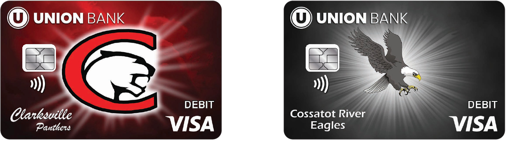 Clarksville Panthers and Cossatot River Eagles debit card