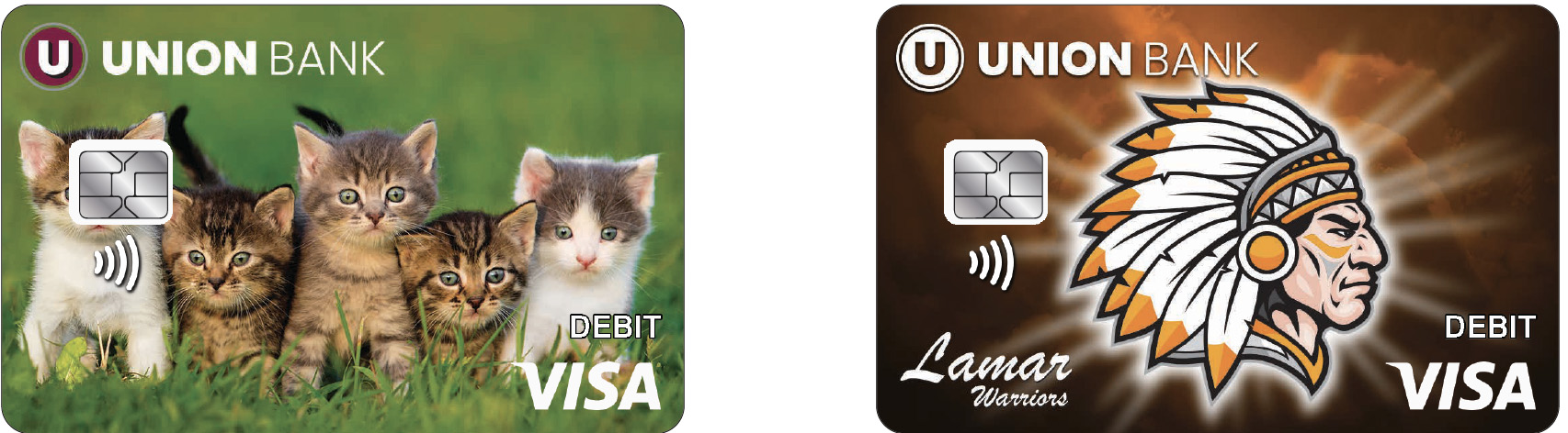 Kittens debit card and Lamar Warriors