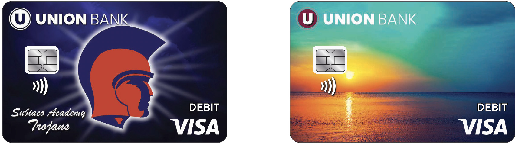 Trojans debit card and beach debit card