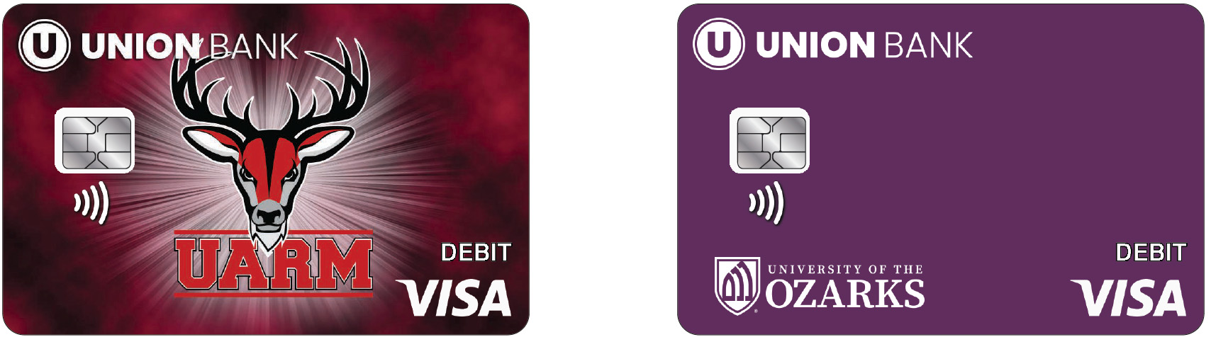 UARM and Ozarks debit cards